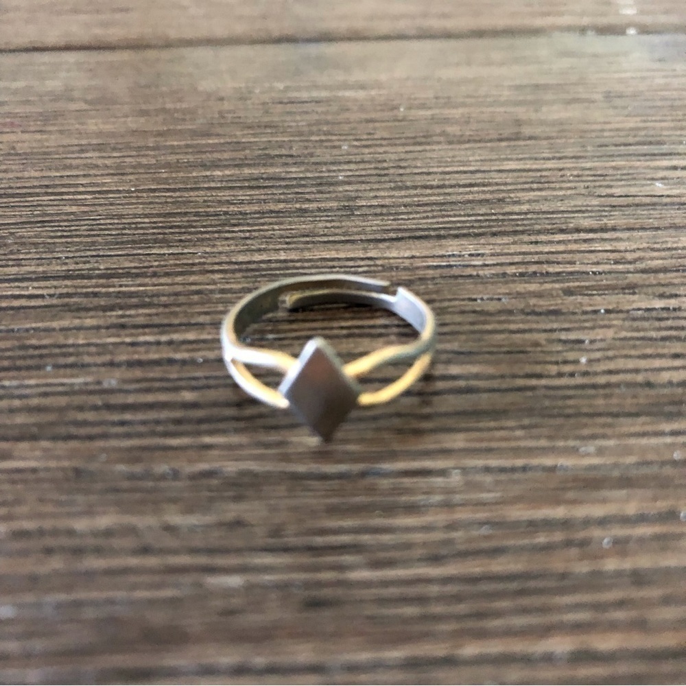 Gold metal adjustable ring